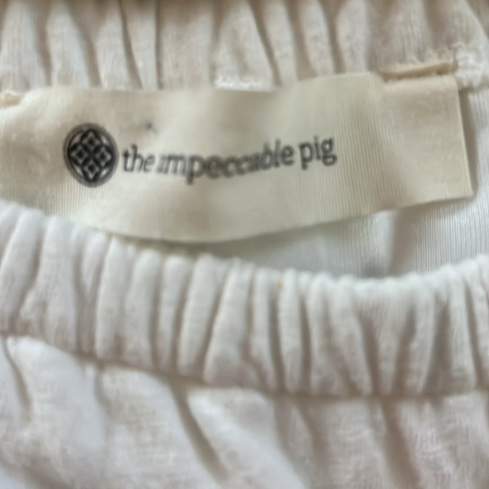 The Impeccable Pig Off Shoulder Embroderied Floral Top Size Small — image 4 of 8